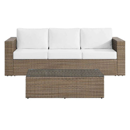 Modway - Convene Outdoor Patio Outdoor Patio 2-Piece Furniture Set - EEI-6333-CAP-WHI veiw 3