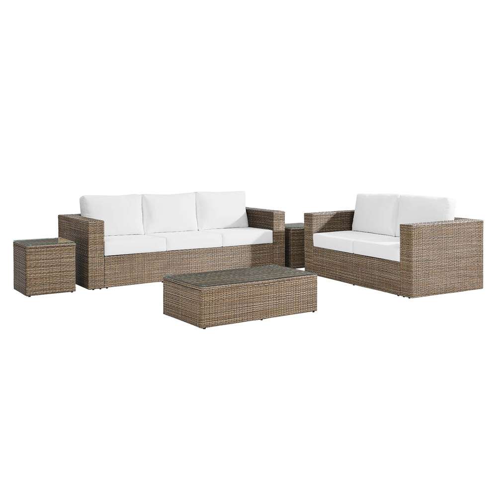 Modway - Convene Outdoor Patio Outdoor Patio 5-Piece Furniture Set - EEI-6331-CAP-WHI veiw 2