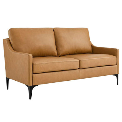 Modway - Corland Leather Loveseat - EEI-6020-TAN veiw 1