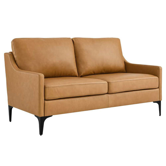 Modway - Corland Leather Loveseat - EEI-6020-TAN veiw 2