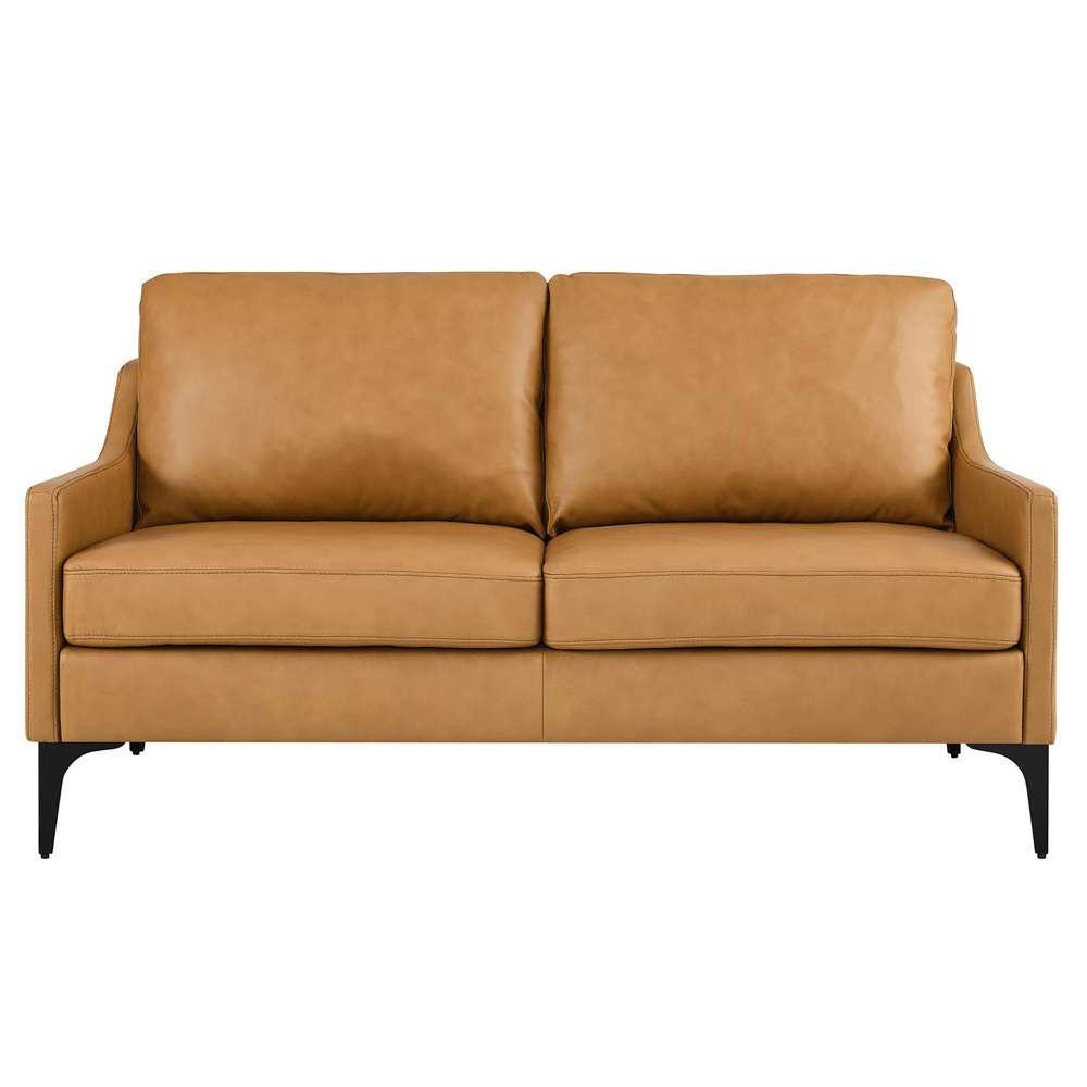 Modway - Corland Leather Loveseat - EEI-6020-TAN veiw 5