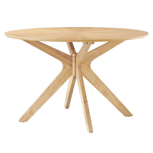 Modway - Crossroads 47in Round Wood Dining Table - EEI-3847-OAK veiw 1