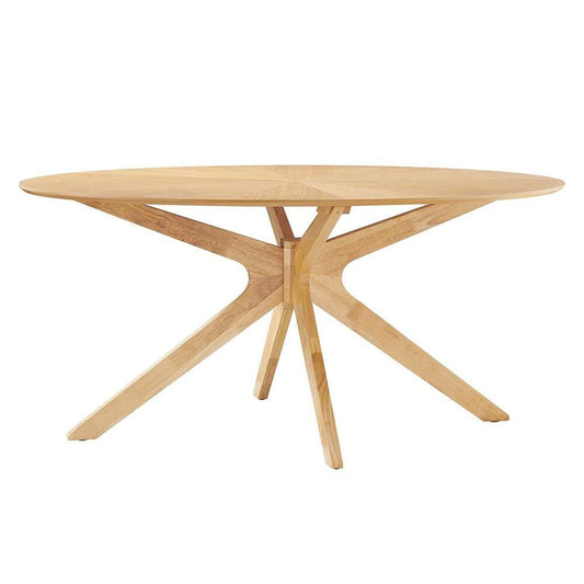 Modway - Crossroads 63in Oval Wood Dining Table - EEI-3848-OAK veiw 1