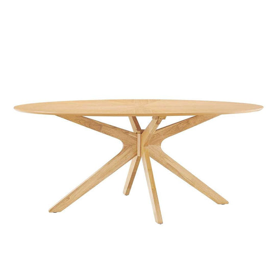 Modway - Crossroads 71in Oval Wood Dining Table - EEI-3849-OAK veiw 1