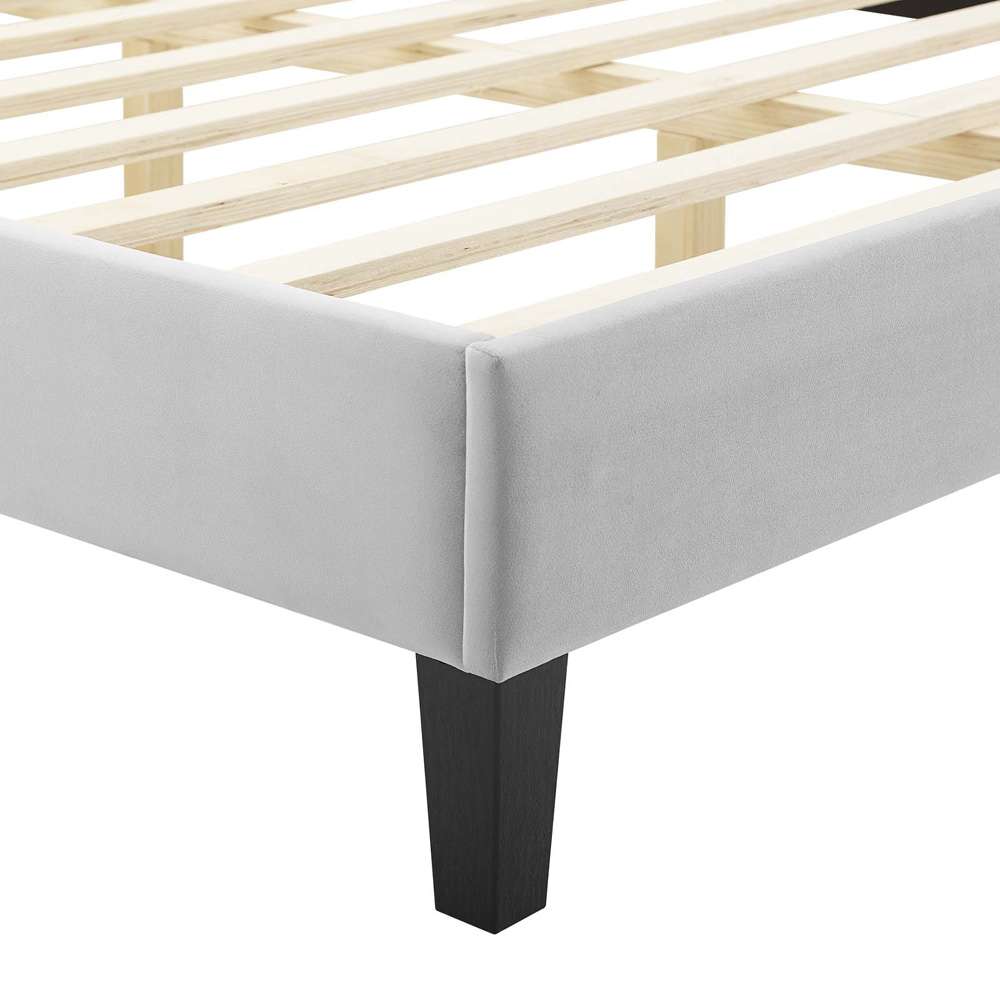 Modway - Current Performance Velvet King Platform Bed - MOD-6738-LGR veiw 5