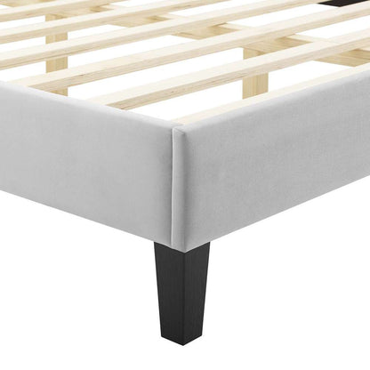 Modway - Current Performance Velvet King Platform Bed - MOD-6738-LGR veiw 5