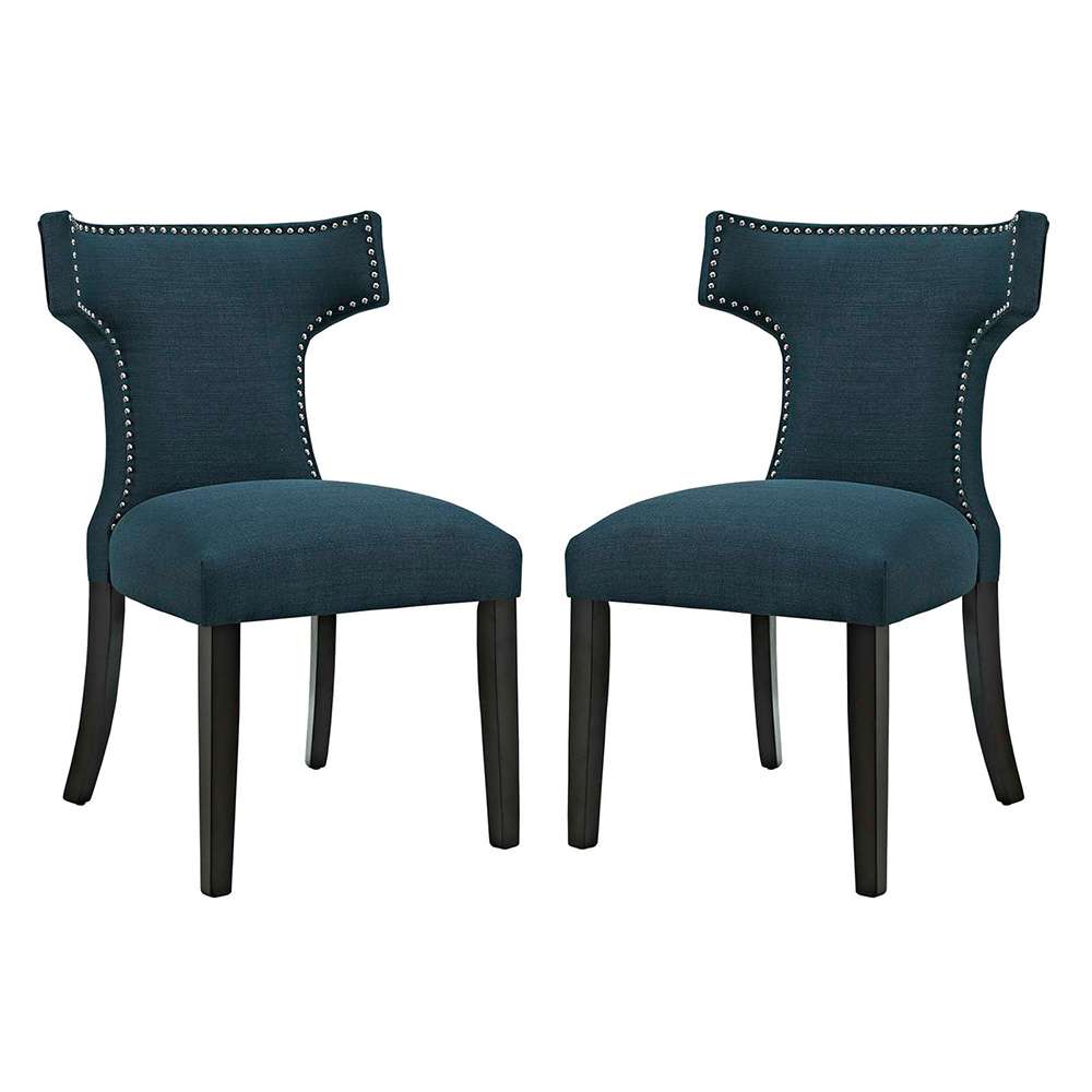 Modway - Curve Dining Side Chair Fabric (Set of 2) - EEI-2741-AZU-SET veiw 1