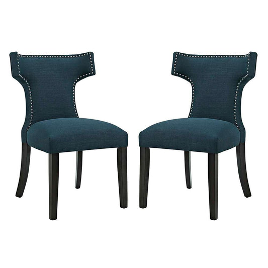 Modway - Curve Dining Side Chair Fabric (Set of 2) - EEI-2741-AZU-SET veiw 1