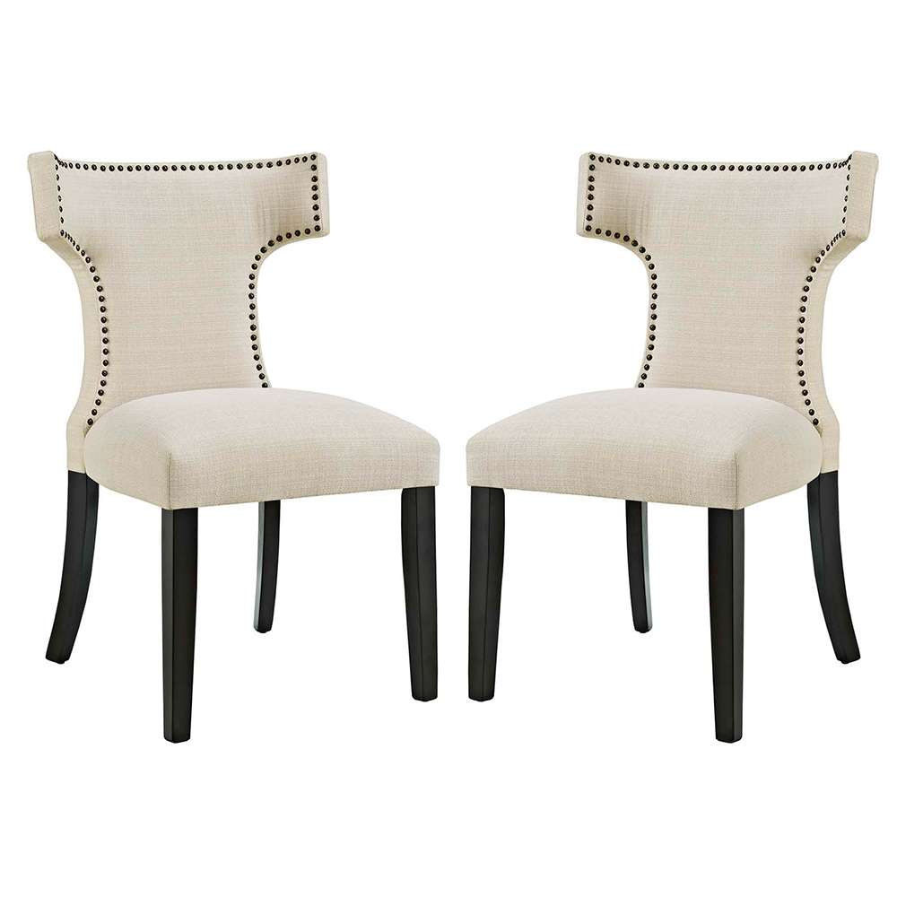 Modway - Curve Dining Side Chair Fabric (Set of 2) - EEI-2741-BEI-SET veiw 1