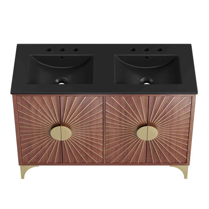 Modway - Daylight 48in Double Sink Bathroom Vanity - EEI-6308-BLK-WAL veiw 4