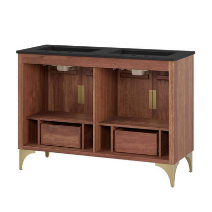 Modway - Daylight 48in Double Sink Bathroom Vanity - EEI-6308-BLK-WAL veiw 5