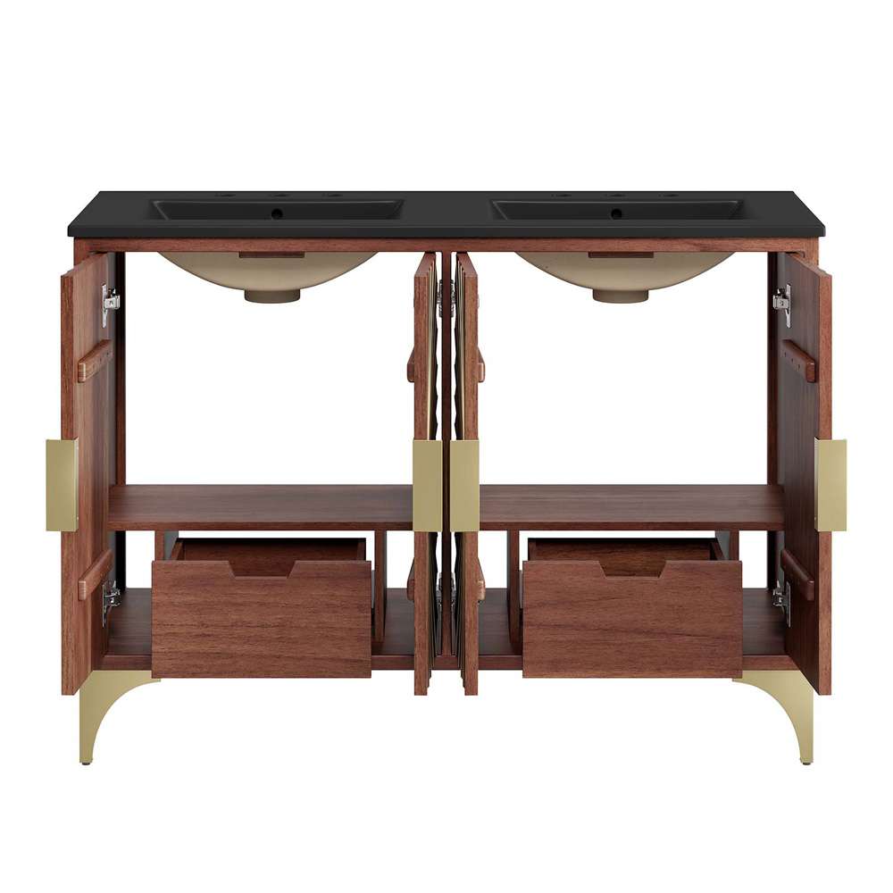 Modway - Daylight 48in Double Sink Bathroom Vanity - EEI-6308-BLK-WAL veiw 6