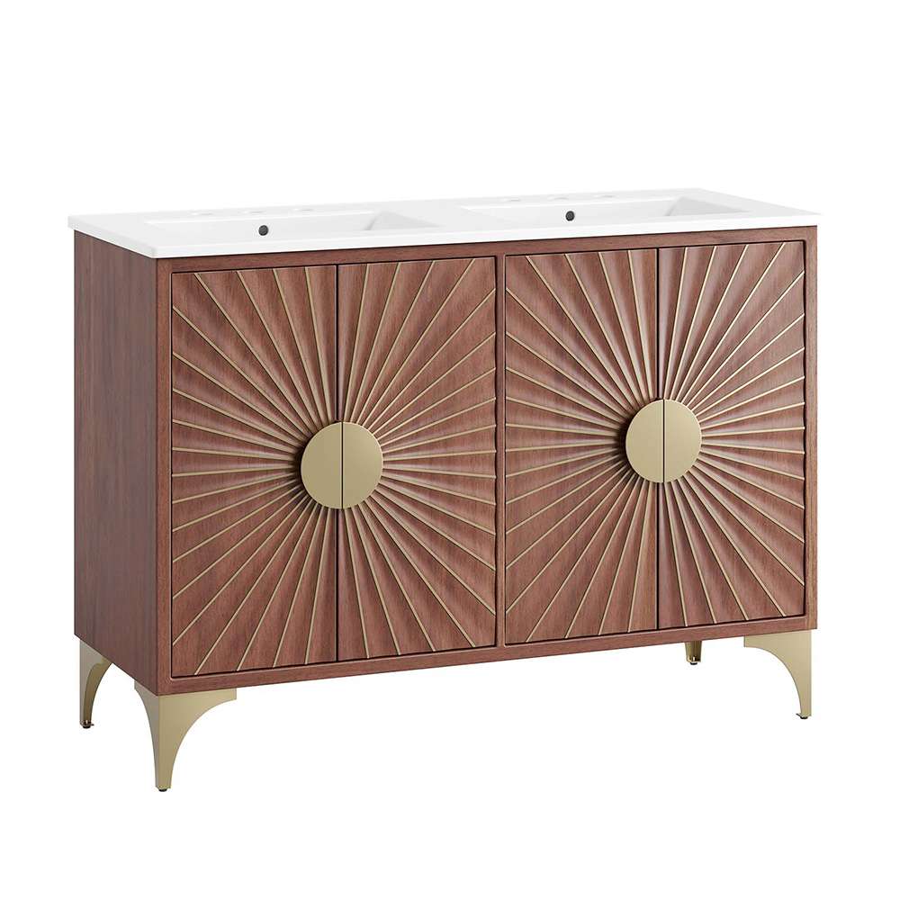 Modway - Daylight 48in Double Sink Bathroom Vanity - EEI-6306-WHI-WAL veiw 1