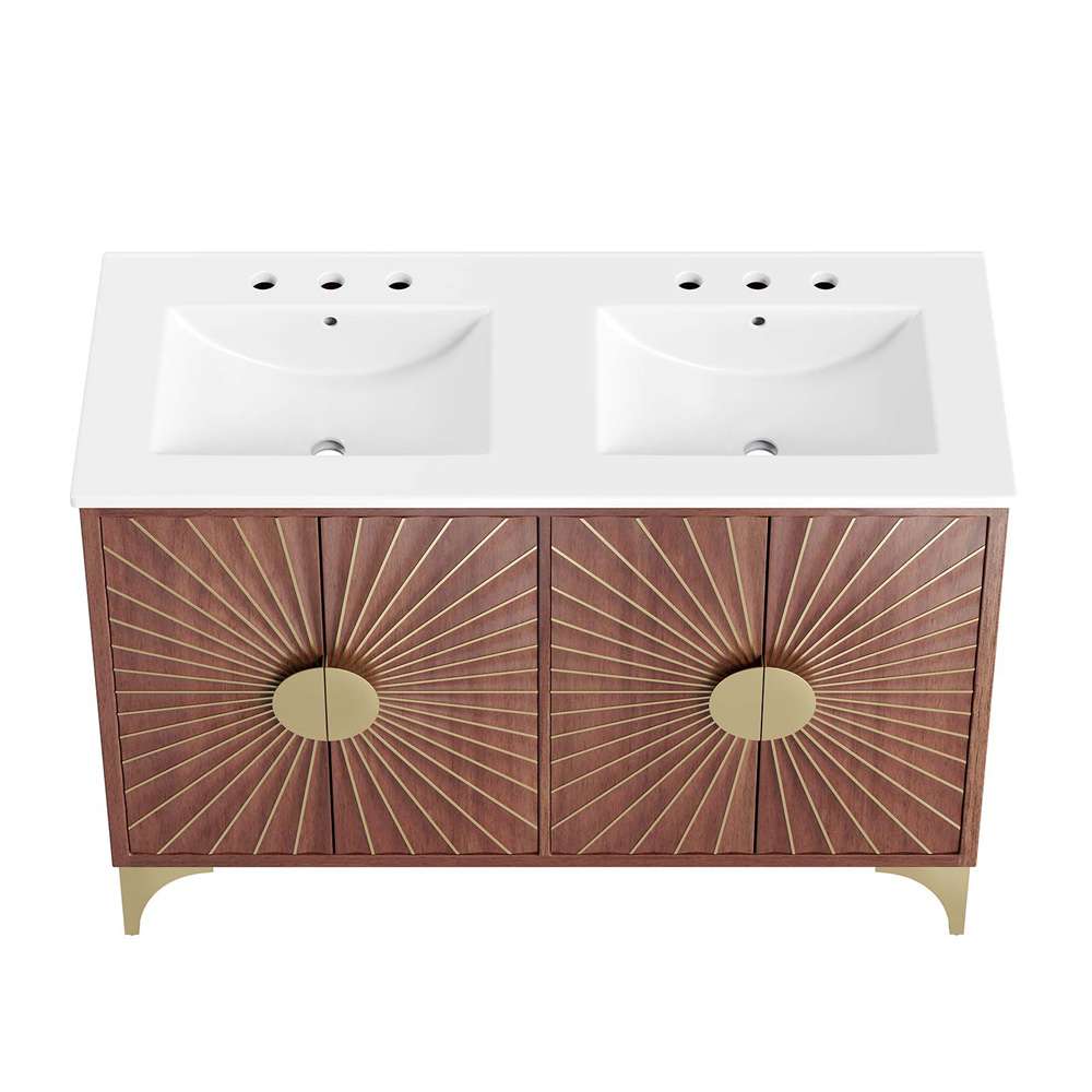 Modway - Daylight 48in Double Sink Bathroom Vanity - EEI-6306-WHI-WAL veiw 4
