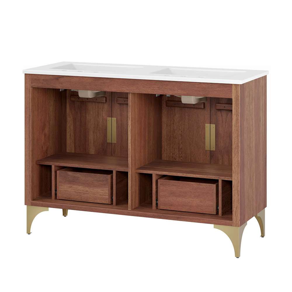 Modway - Daylight 48in Double Sink Bathroom Vanity - EEI-6306-WHI-WAL veiw 5