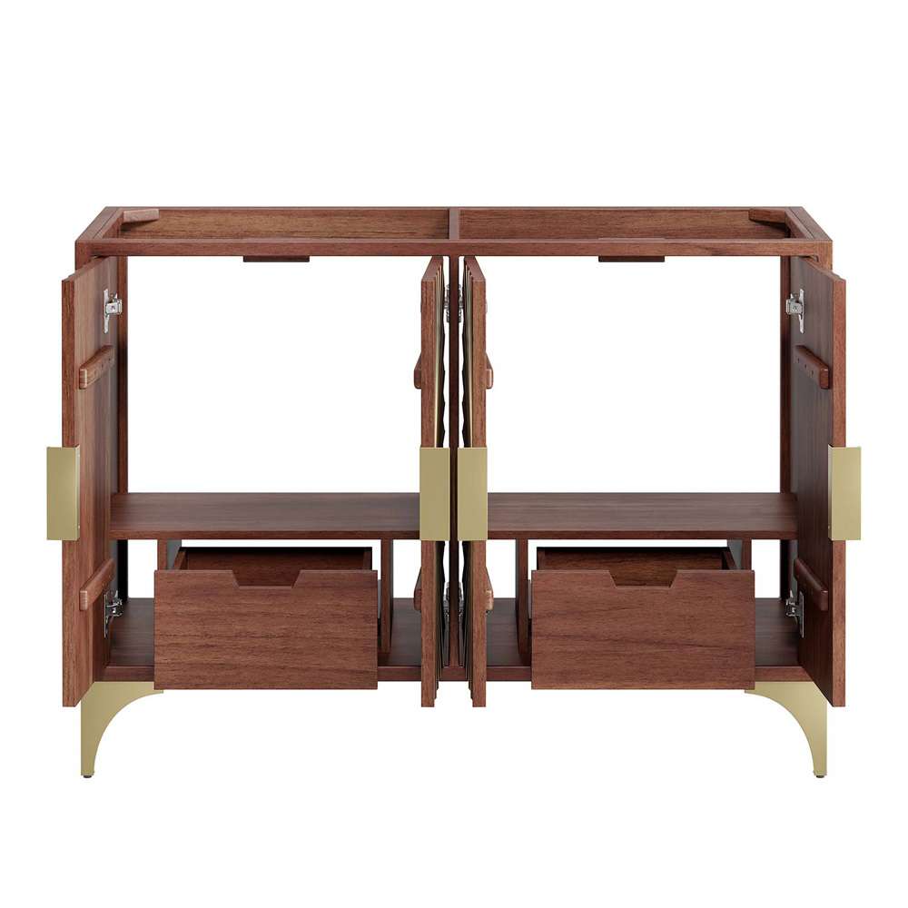 Modway - Daylight 48in Double Sink Compatible (Not Included) Bathroom Vanity Cabinet - EEI-6169-WAL veiw 5