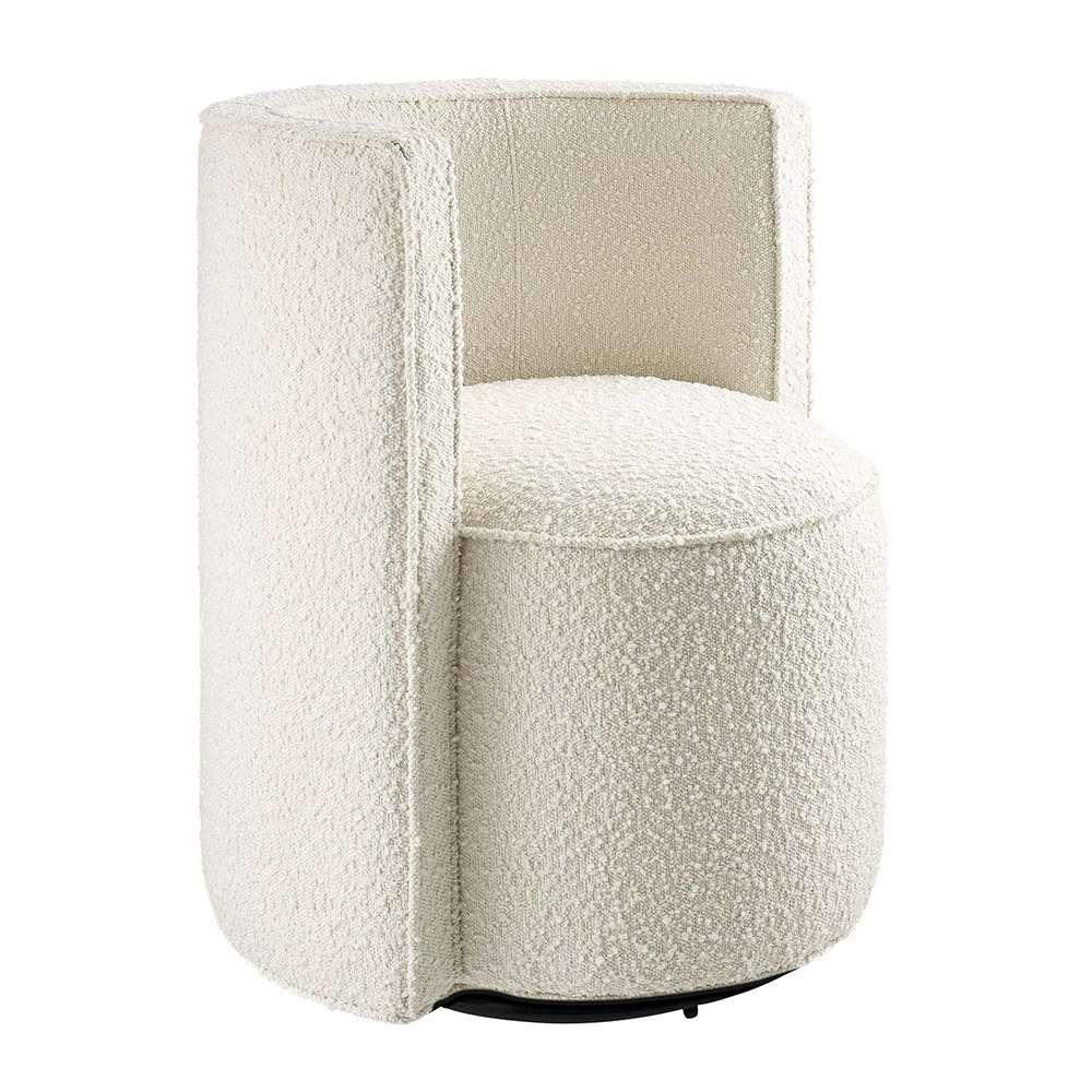 Modway - Della Boucle Fabric Swivel Chair in Ivory - EEI-6223-IVO veiw 1