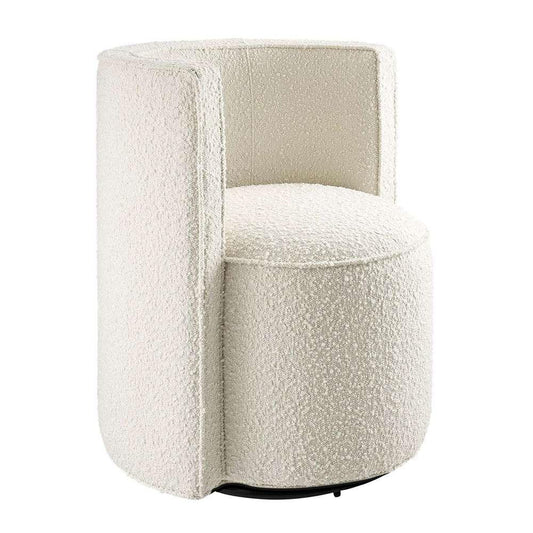Modway - Della Boucle Fabric Swivel Chair in Ivory - EEI-6223-IVO veiw 1