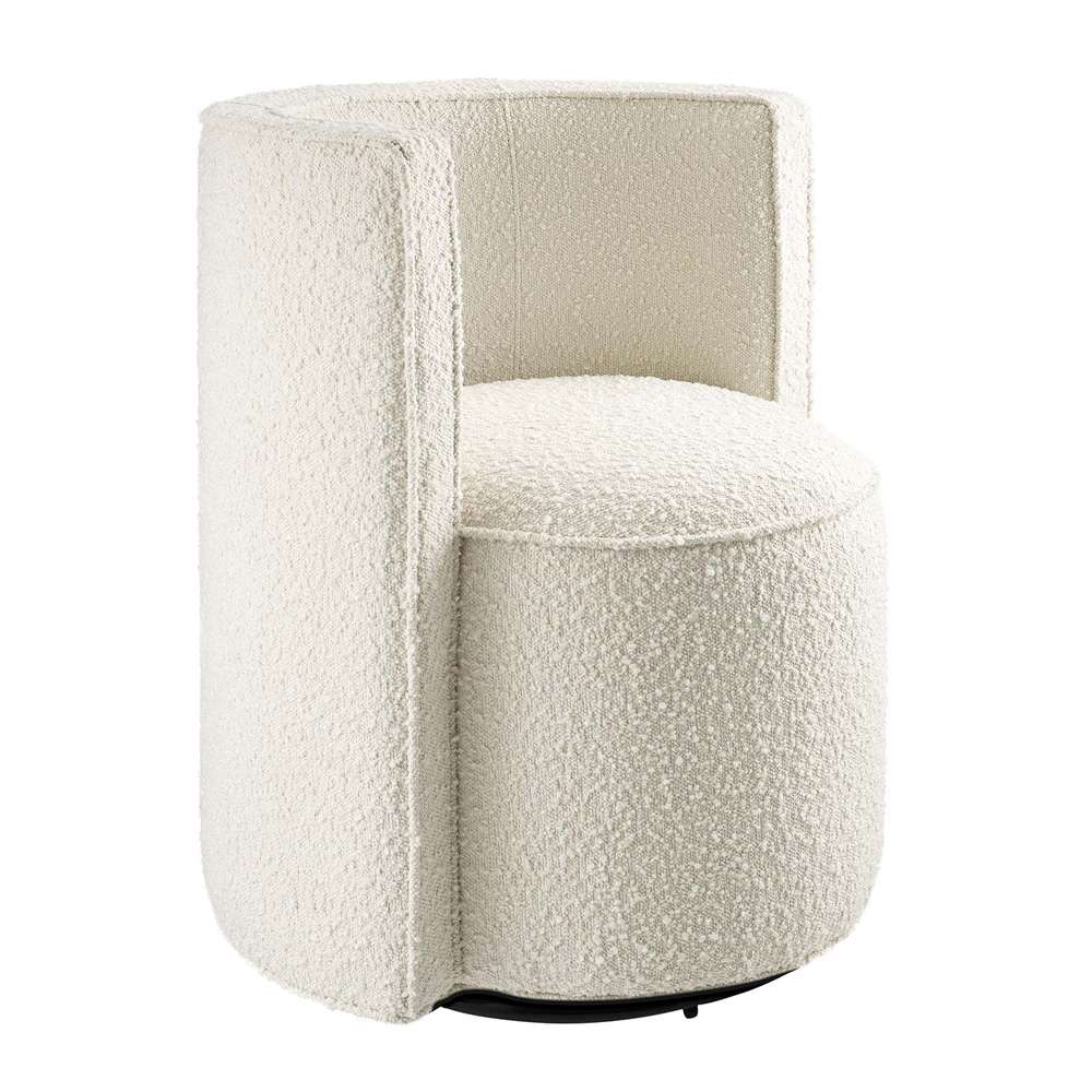 Modway - Della Boucle Fabric Swivel Chair in Ivory - EEI-6223-IVO veiw 2