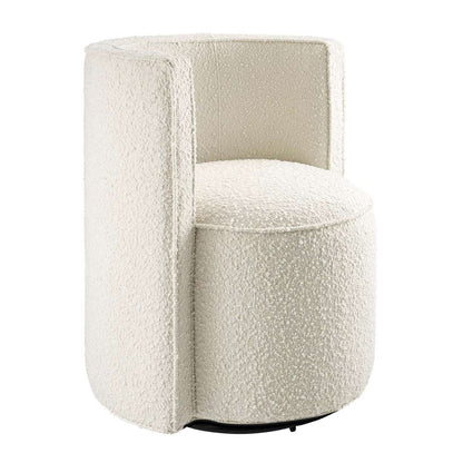 Modway - Della Boucle Fabric Swivel Chair in Ivory - EEI-6223-IVO veiw 2