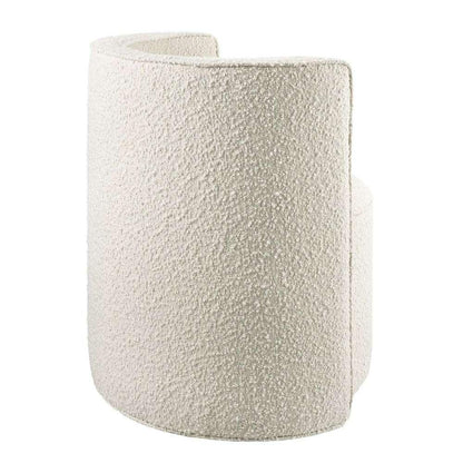 Modway - Della Boucle Fabric Swivel Chair in Ivory - EEI-6223-IVO veiw 4