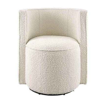 Modway - Della Boucle Fabric Swivel Chair in Ivory - EEI-6223-IVO veiw 5