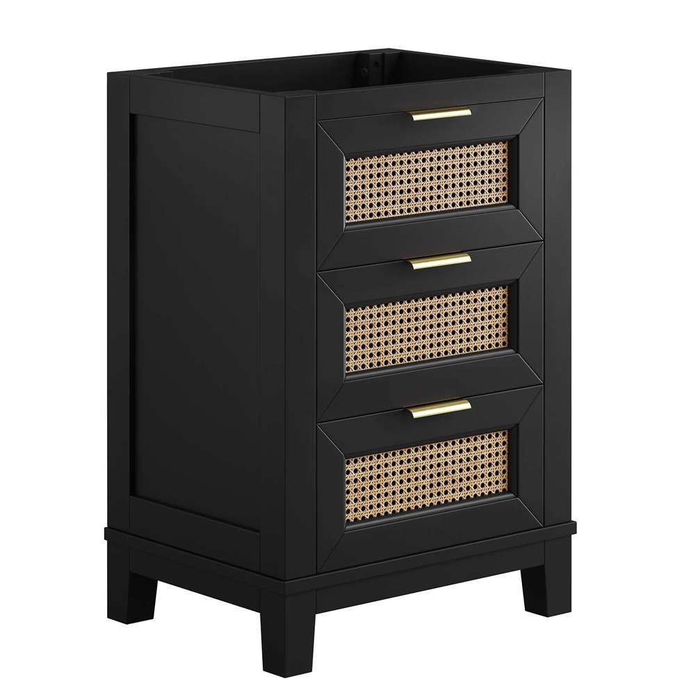 Modway - Dixie 24in Solid Wood Bathroom Vanity Cabinet (Sink Basin Not Included) - EEI-6625-BLK veiw 2