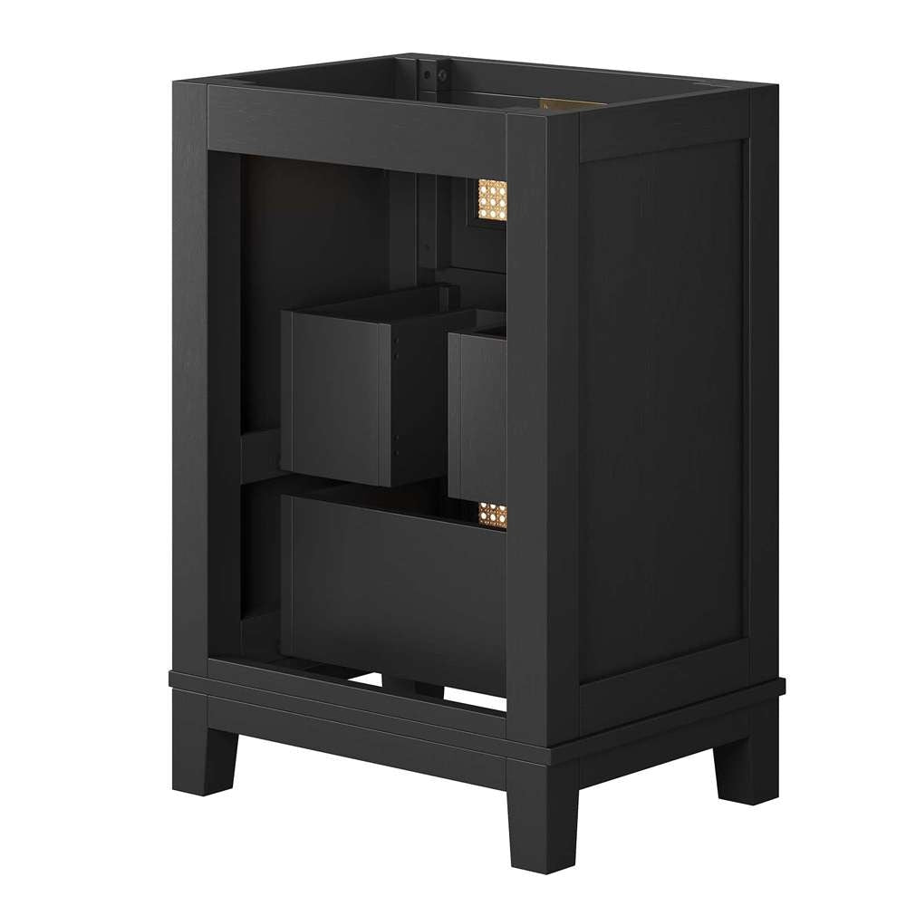 Modway - Dixie 24in Solid Wood Bathroom Vanity Cabinet (Sink Basin Not Included) - EEI-6625-BLK veiw 4