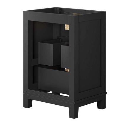 Modway - Dixie 24in Solid Wood Bathroom Vanity Cabinet (Sink Basin Not Included) - EEI-6625-BLK veiw 4