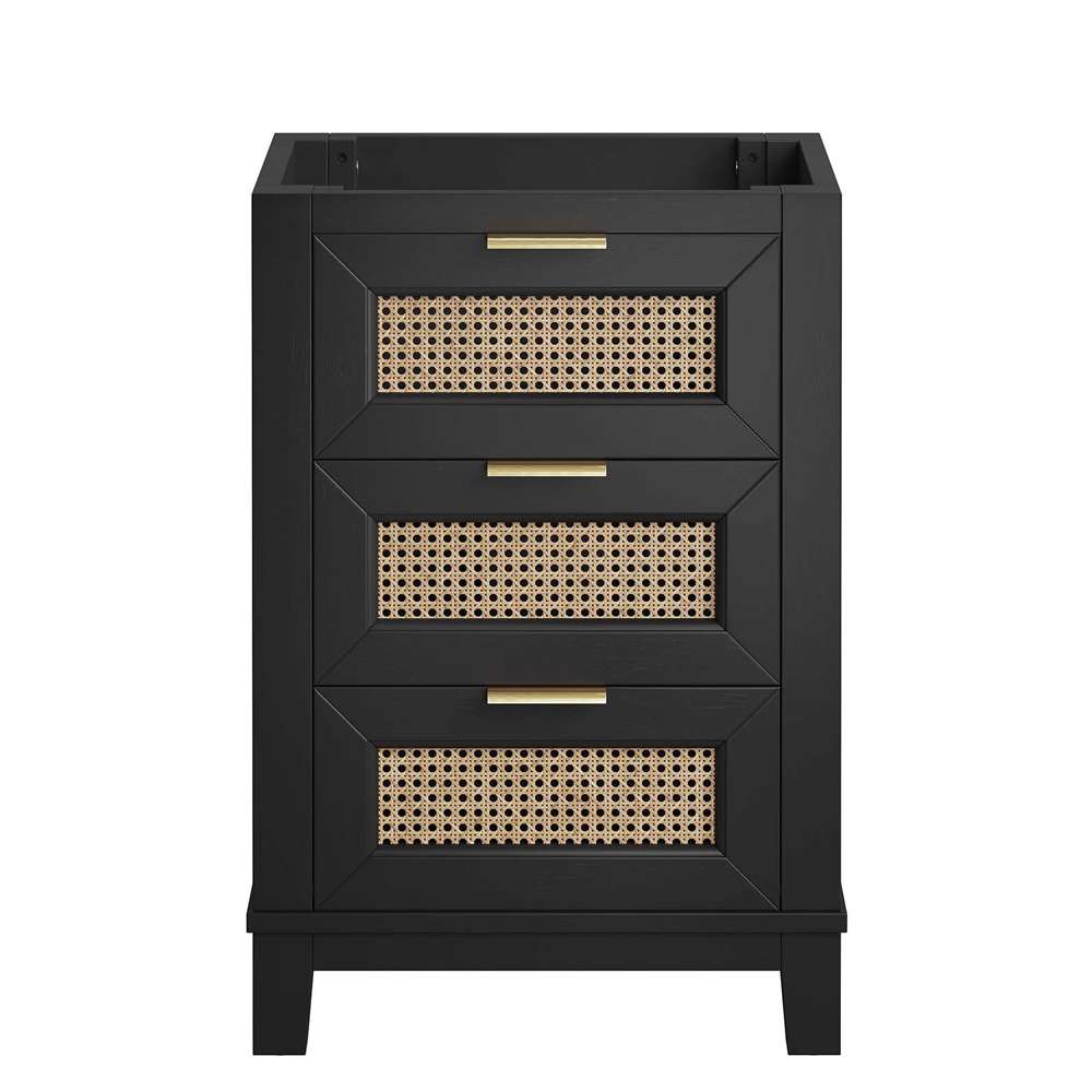 Modway - Dixie 24in Solid Wood Bathroom Vanity Cabinet (Sink Basin Not Included) - EEI-6625-BLK veiw 5