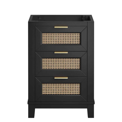 Modway - Dixie 24in Solid Wood Bathroom Vanity Cabinet (Sink Basin Not Included) - EEI-6625-BLK veiw 5