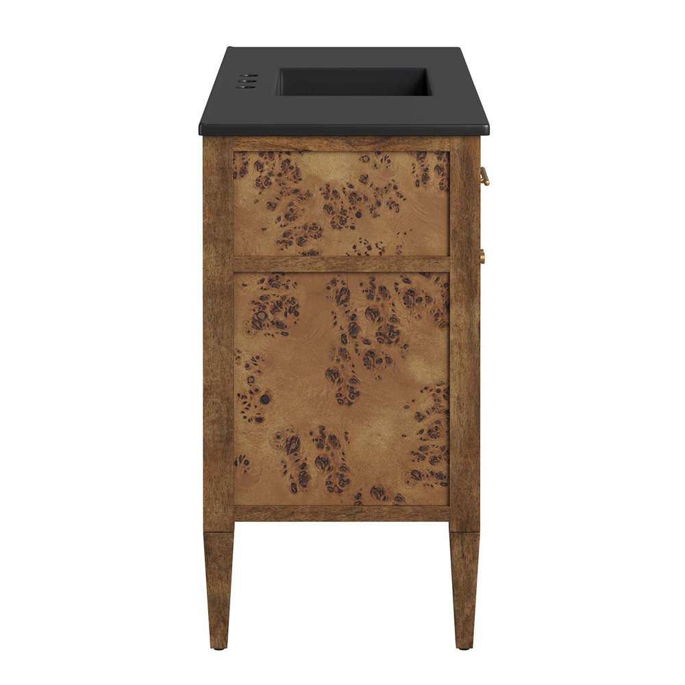 Modway - Elysian 48in Wood Single Sink Bathroom Vanity - EEI-6453-BLK-BRN veiw 3