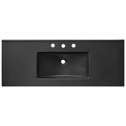 Modway - Elysian 48in Wood Single Sink Bathroom Vanity - EEI-6453-BLK-BRN veiw 6