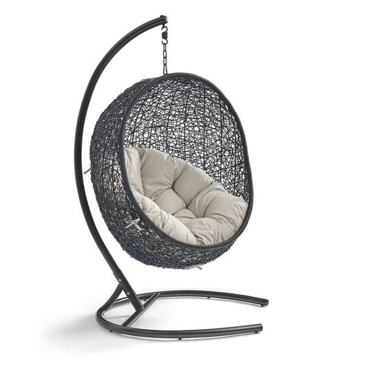 Modway - Encase Swing Outdoor Patio Lounge Chair - EEI-739-BEI-SET view 2