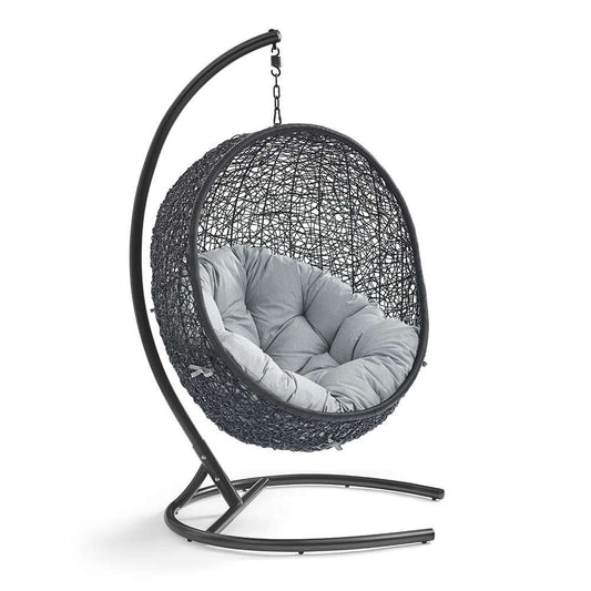 Modway - Encase Swing Outdoor Patio Lounge Chair - EEI-739-GRY-SET view 1