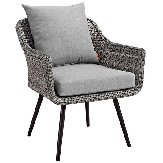 Modway - Endeavor Outdoor Patio Wicker Rattan Armchair - EEI-3023-GRY-GRY veiw 1