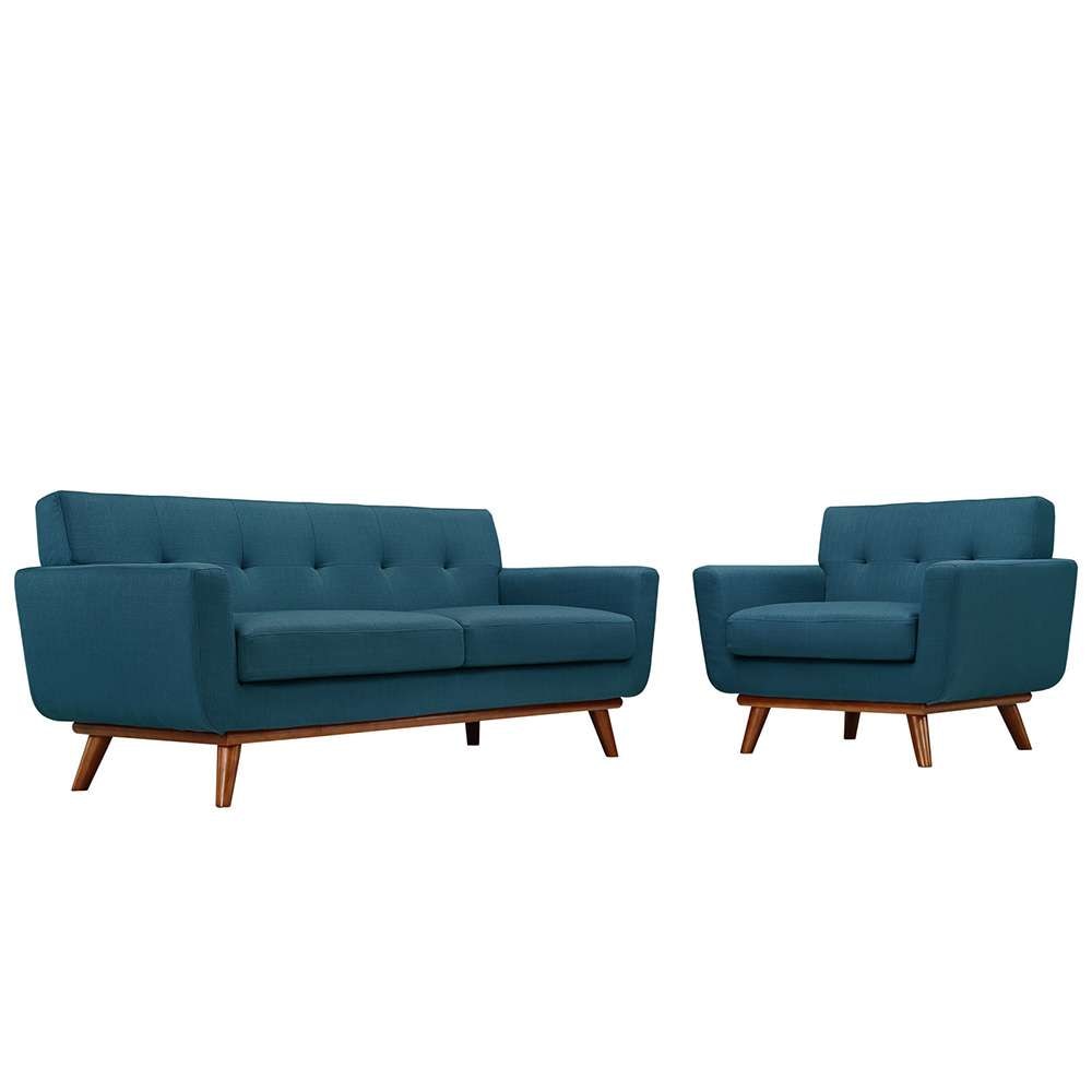 Modway - Engage Armchair and Loveseat (Set of 2) - EEI-1346-AZU veiw 1