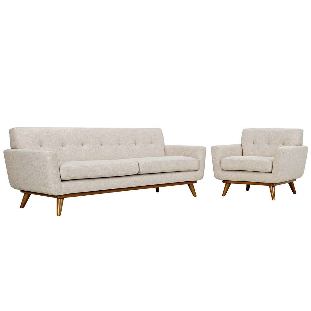 Modway - Engage Armchair and Sofa (Set of 2) - EEI-1344-BEI veiw 1