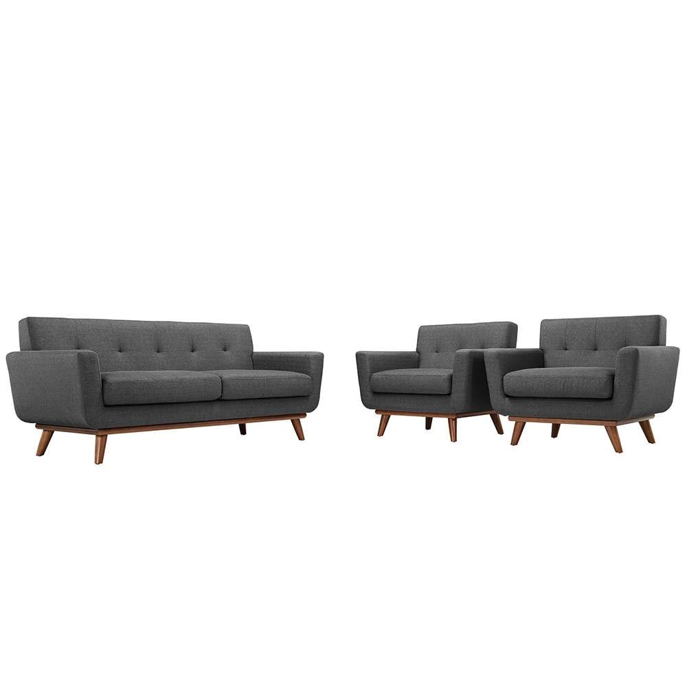 Modway - Engage Armchairs and Loveseat - 3 Piece Set - EEI-1347-DOR veiw 1