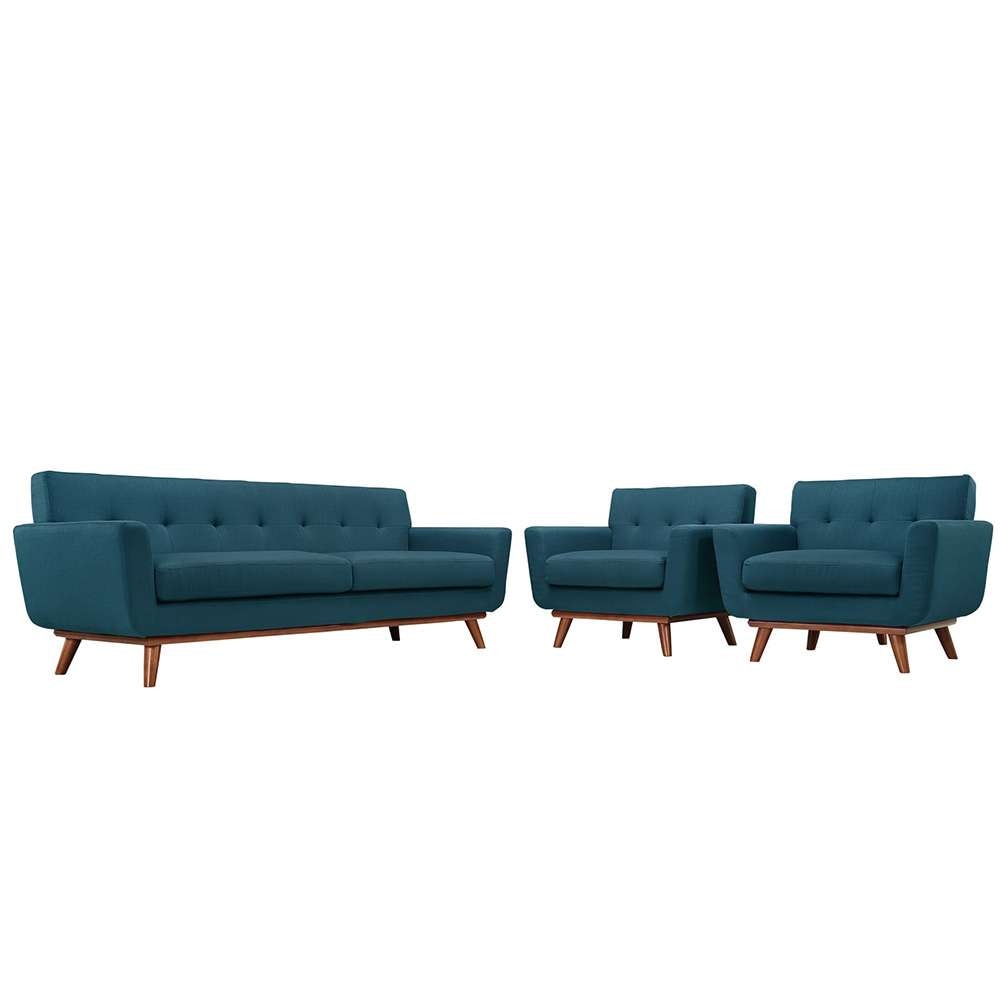 Modway - Engage Armchairs and Sofa - 3 Piece Set - EEI-1345-AZU veiw 1