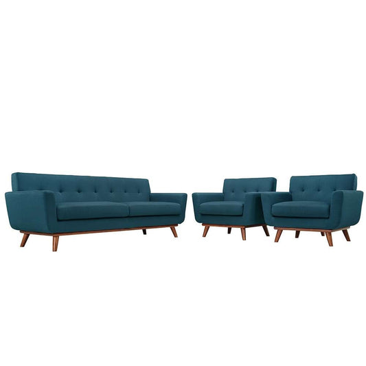 Modway - Engage Armchairs and Sofa - 3 Piece Set - EEI-1345-AZU veiw 1