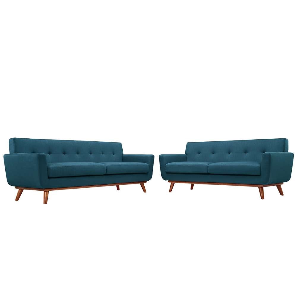 Modway - Engage Loveseat and Sofa (Set of 2) - EEI-1348-AZU veiw 1