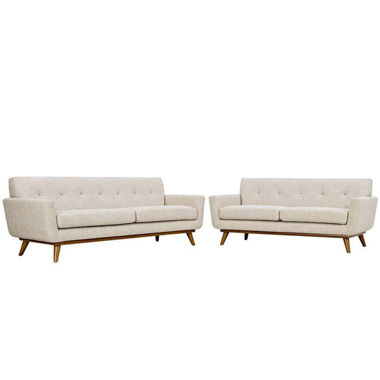 Modway - Engage Loveseat and Sofa (Set of 2) - EEI-1348-BEI veiw 1