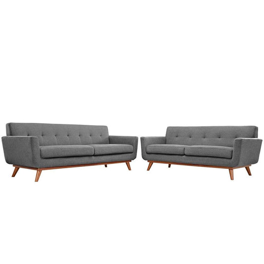 Modway - Engage Loveseat and Sofa (Set of 2) - EEI-1348-GRY veiw 1