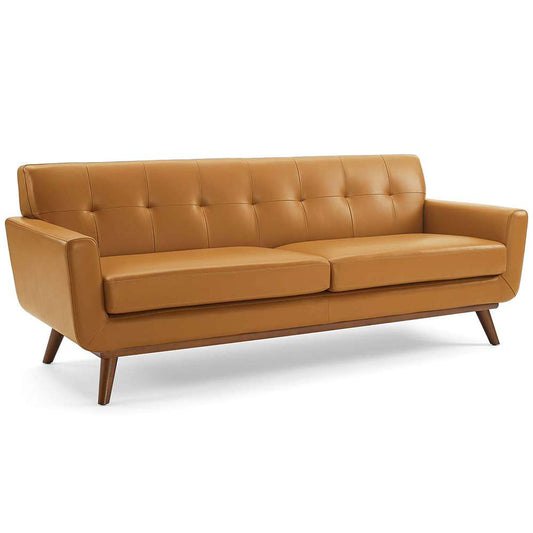 Modway - Engage Top-Grain Leather Living Room Lounge Sofa - EEI-3733-TAN veiw 1