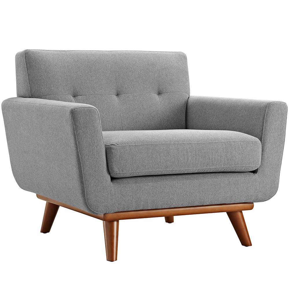Modway - Engage Upholstered Fabric Armchair - EEI-1178-GRY veiw 1