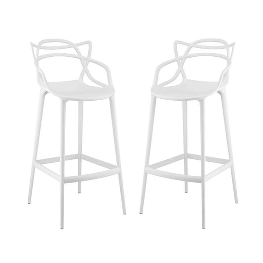 Modway - Entangled Bar Stool (Set of 2) - EEI-2349-WHI-SET veiw 1