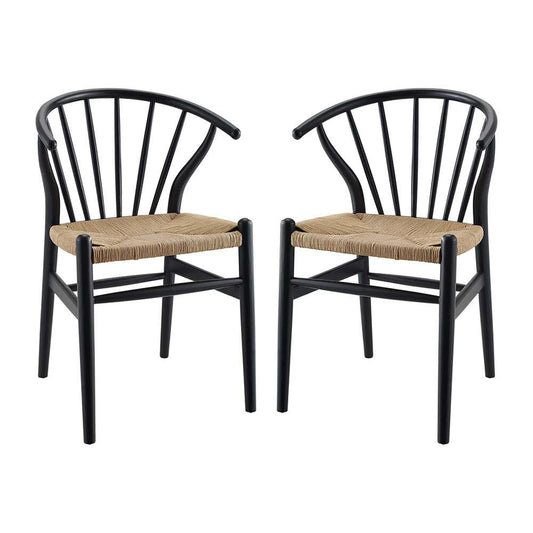 Modway - Flourish Spindle Wood Dining Side Chair (Set of 2) - EEI-4168-BLK veiw 1