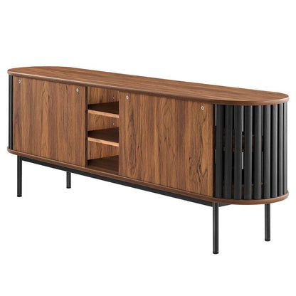 Modway - Fortitude 71in TV Stand - EEI-6522-WAL-BLK veiw 4