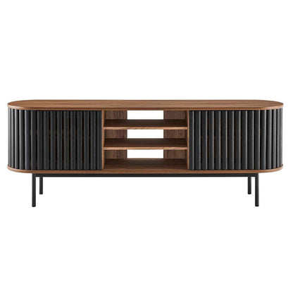 Modway - Fortitude 71in TV Stand - EEI-6522-WAL-BLK veiw 5